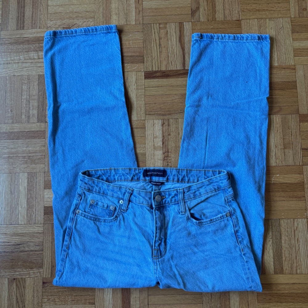 aeropostale low rise baggy light wash denim jeans